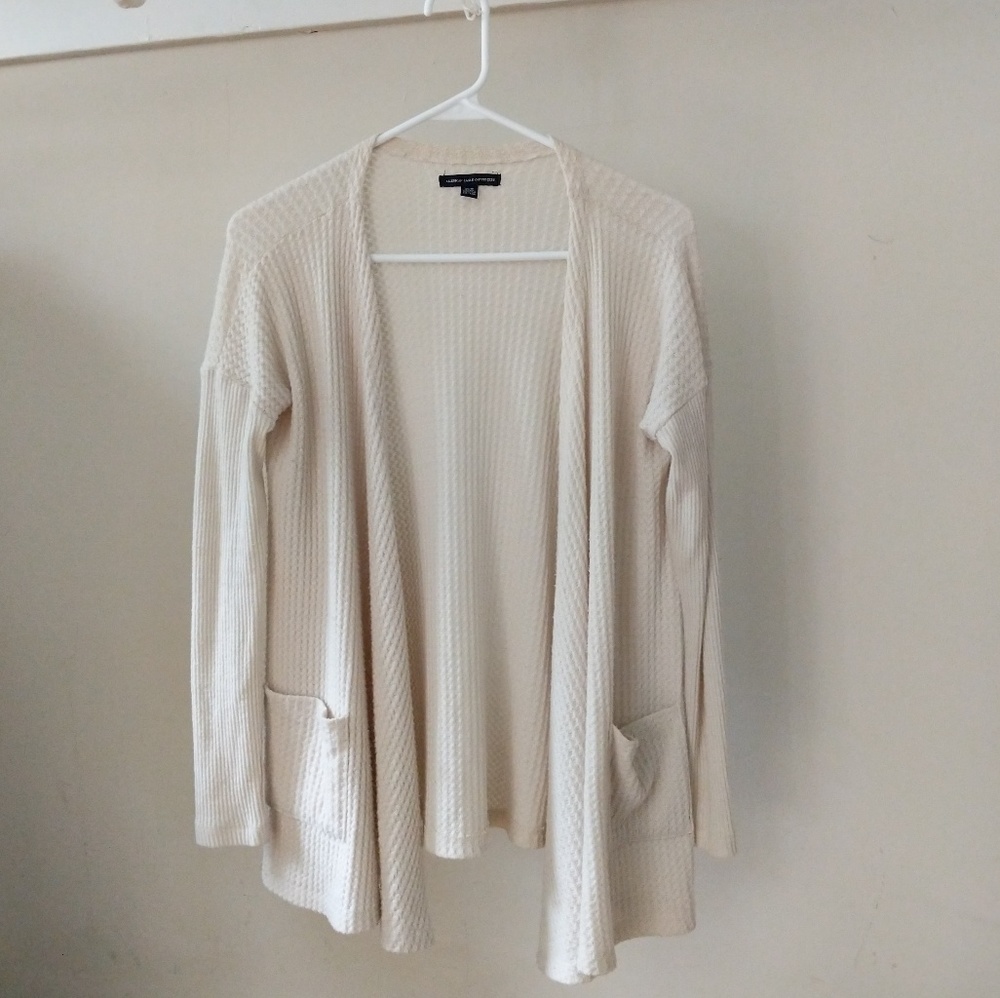 American Eagle white patterned jacket cardigan XS